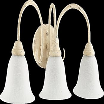 Quorum Lighting 5386-3-70, Alameda Glass Wall Vanity Lighting, 3Lt, 225 ... in Alameda 3-Light Vanity Fixture, Persian White