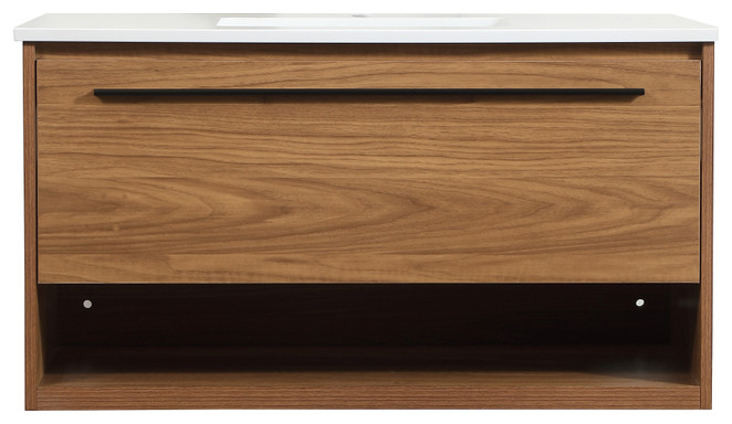 Rabi Single Bathroom Vanity, 36" - Modern - Bathroom Vanities And Sink ... with Maximizing Space and Style Exploring the 24" Rabi Walnut Brown Vanity