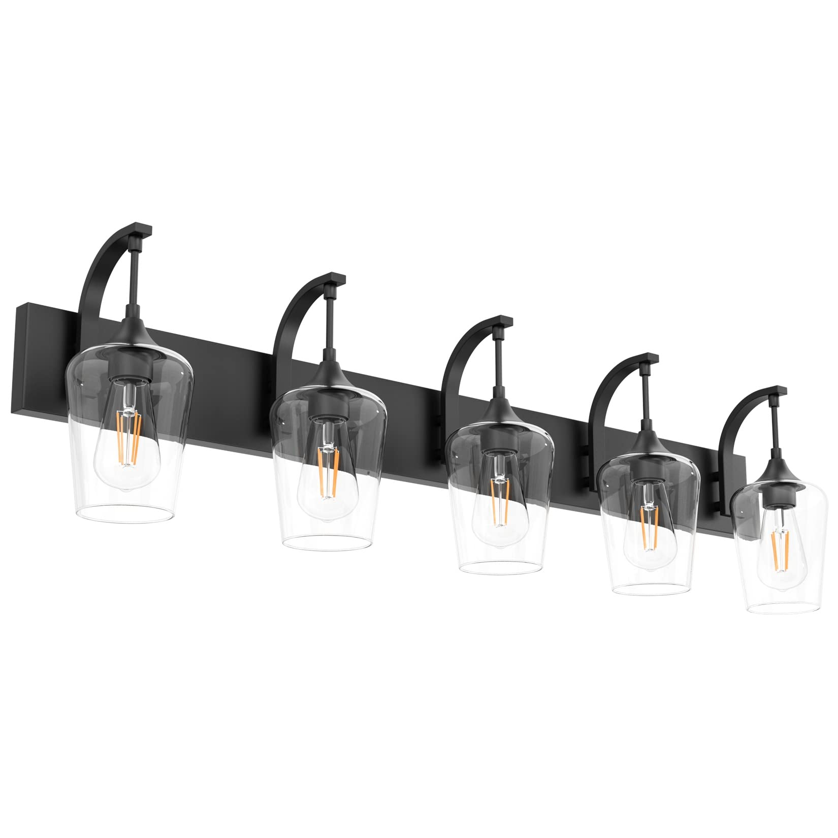 Ralbay Matte Black Bathroom Light Fixtures 5-Lights Industrial Black ... with Lighting Design Principles How the Alden Fixture Enhances Your Space