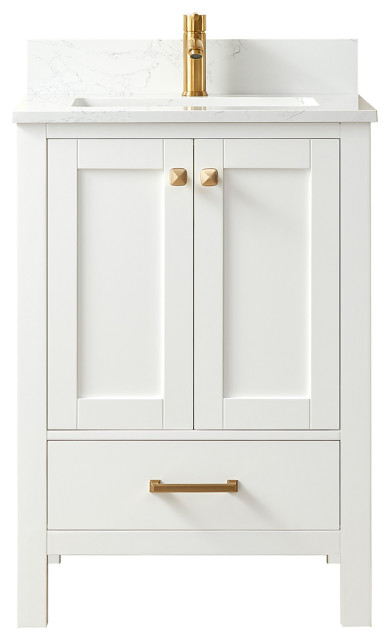 Shannon Bathroom Vanity Set, 24 Inch - Transitional - Bathroom Vanities ... pertaining to Shannon Bathroom Vanity Set, Fir Wood Brown, 24 Inch, Without Mirror