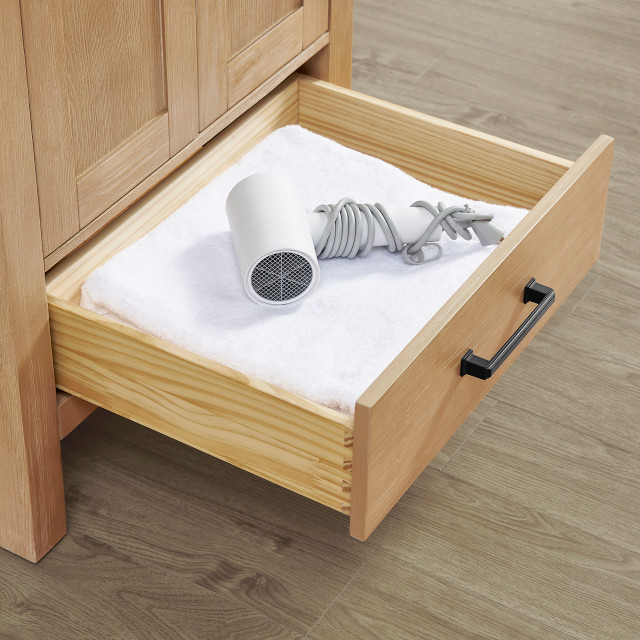 Shannon Bathroom Vanity Set, 24 Inch - Transitional - Bathroom Vanities ... within Fir Wood Brown Vanities Exploring the Warmth and Durability of Natural Wood