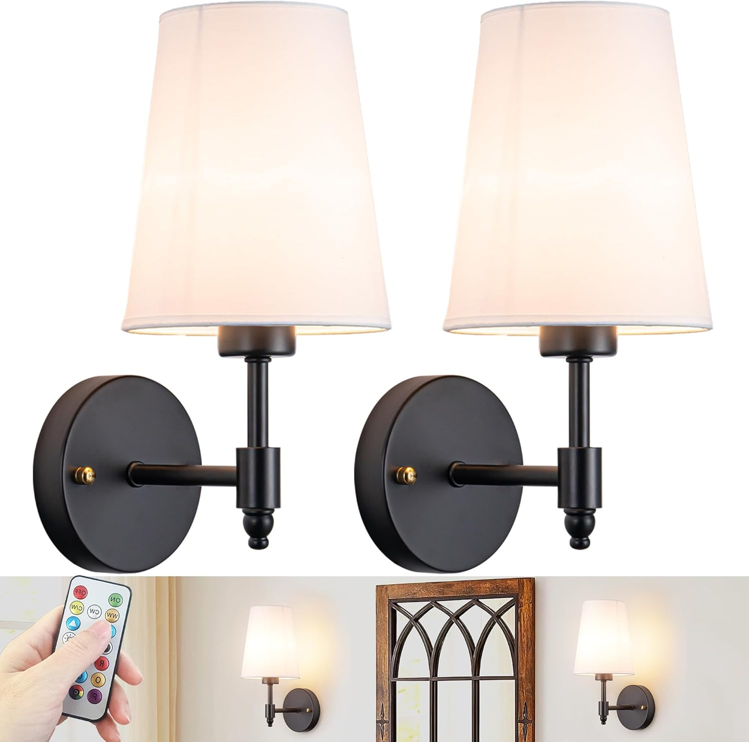 Slywise Battery Wall Sconces Set Of Two,Battery Operated Sconces Up To ... with Choosing the Right Bulbs for Your Alfie Wall Sconce Maximizing Light Quality