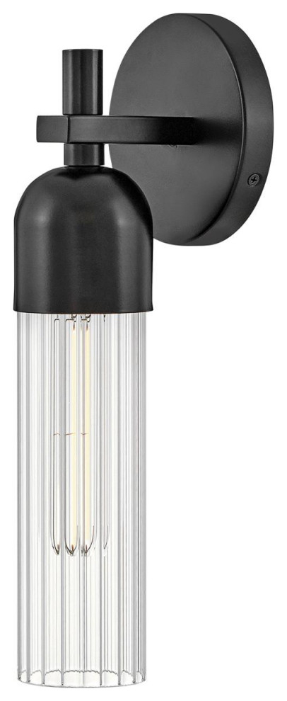 Soren 1 Light Bathroom Vanity Light, Black - Transitional - Bathroom ... pertaining to Creating a Spa-Like Atmosphere Using the Ali 1 Light Black Vanity Light