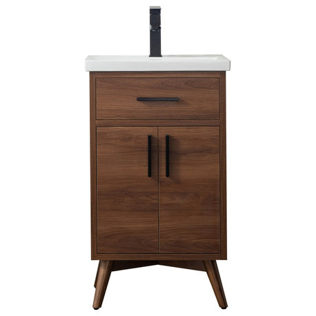 The 15 Best Modern Solid Wood Bathroom Vanities | Houzz inside Nelson 24" Bathroom Vanity, Walnut