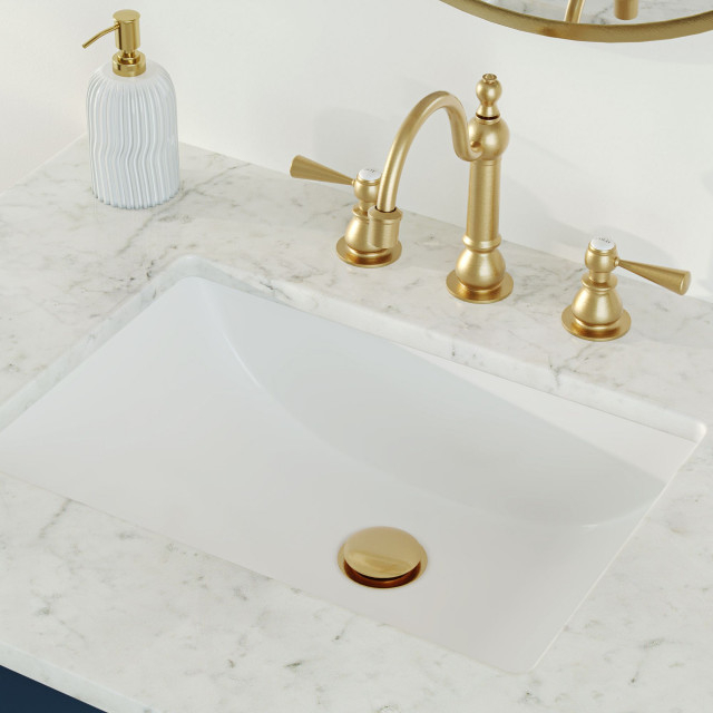 The Ezra Bathroom Vanity, 30" - Transitional - Bathroom Vanities And ... regarding The Ezra Bathroom Vanity, Monarch Blue, 30", Single Sink, Freestanding