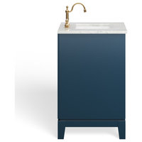 The Ezra Bathroom Vanity, 30" - Transitional - Bathroom Vanities And ... regarding The Ezra Bathroom Vanity, Monarch Blue, 30", Single Sink, Freestanding