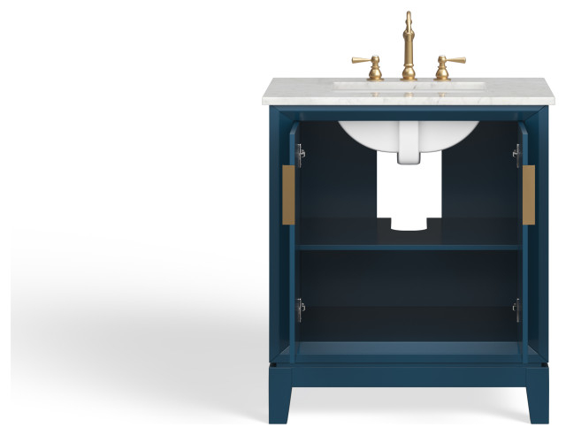 The Ezra Bathroom Vanity, 30" - Transitional - Bathroom Vanities And ... with regard to Space-Saving Solutions with the Freestanding Ezra Single Sink Vanity