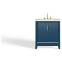 The Ezra Bathroom Vanity, 30" - Transitional - Bathroom Vanities And ... with The Ezra Bathroom Vanity, Monarch Blue, 30", Single Sink, Freestanding