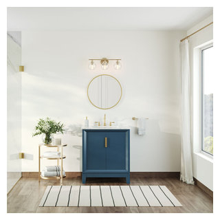 The Ezra Bathroom Vanity, Single Sink, 30", Monarch Blue, Freestanding ... for The Ezra Bathroom Vanity, Monarch Blue, 30", Single Sink, Freestanding