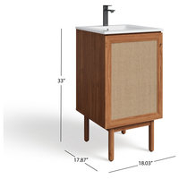 The Hanalei Bathroom Vanity, 18" - Tropical - Bathroom Vanities And ... intended for Small Space, Big Style Maximizing Functionality with the Hanalei 24-Inch Vanity