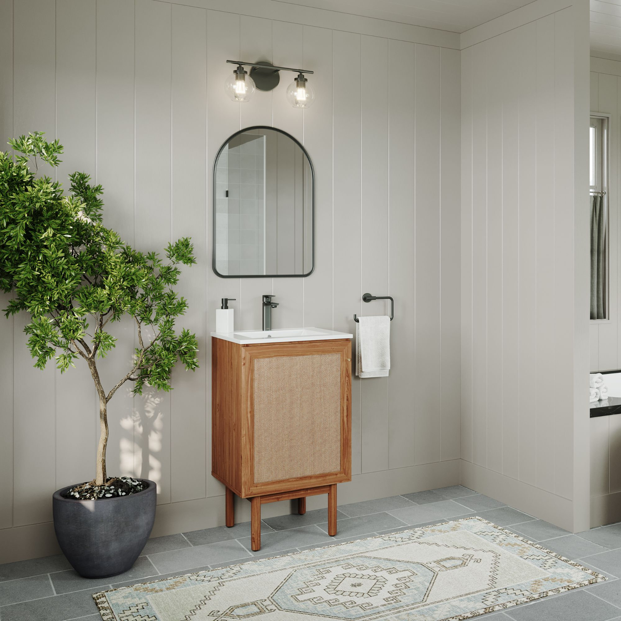 The Hanalei Bathroom Vanity, 18" - Tropical - Bathroom Vanities And ... pertaining to Small Space, Big Style Maximizing Functionality with the Hanalei 24-Inch Vanity