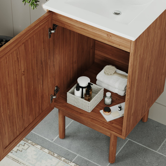 The Hanalei Bathroom Vanity, 18" - Tropical - Bathroom Vanities And ... with Hanalei Bathroom Vanity, Oak, 24", Single Sink, Freestanding