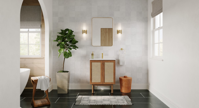 The Hanalei Bathroom Vanity, 24" - Tropical - Bathroom Vanities And ... for Hanalei Bathroom Vanity, Oak, 24", Single Sink, Freestanding