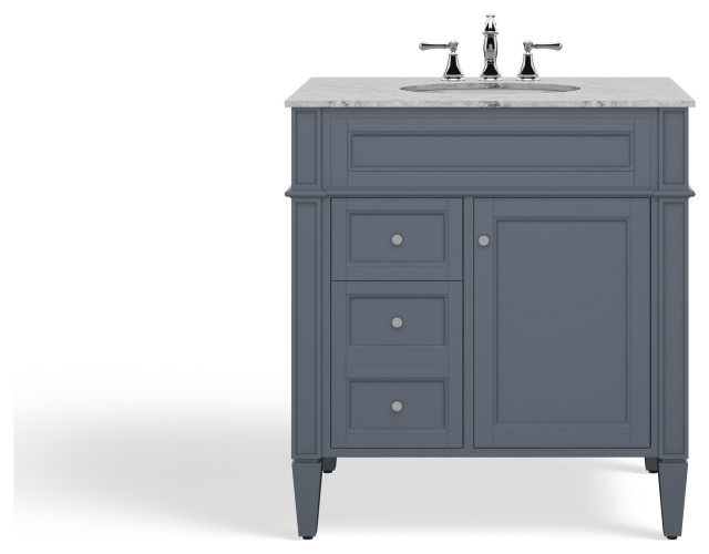 The Iris Bathroom Vanity, 32" - Transitional - Bathroom Vanities And ... intended for Comparing Bathroom Vanity Styles Considering the Iris Model