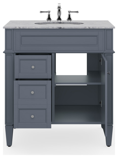 The Iris Bathroom Vanity, 32" - Transitional - Bathroom Vanities And ... within Comparing Bathroom Vanity Styles Considering the Iris Model