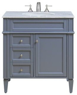 The Iris Bathroom Vanity - Transitional - Bathroom Vanities And Sink ... regarding The Iris Bathroom Vanity, Gray, 32", Single Sink, Freestanding
