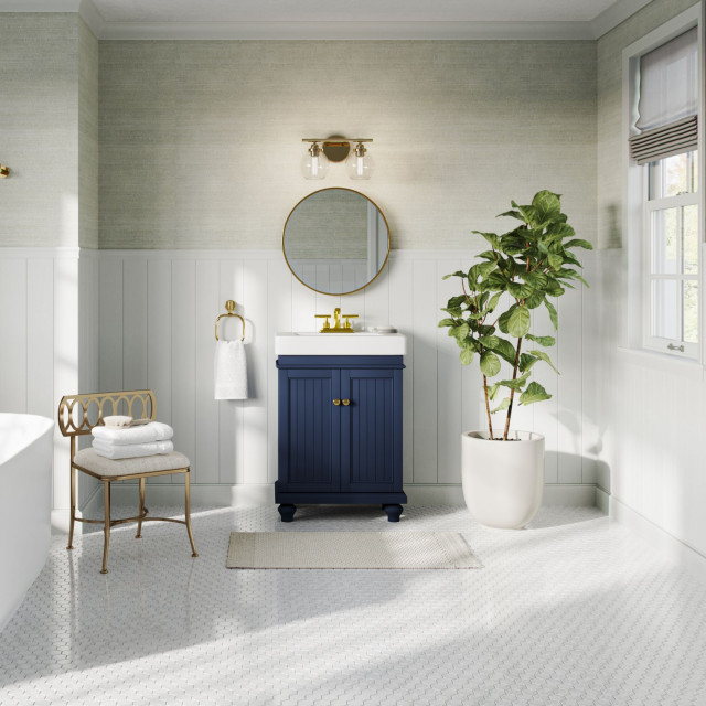 The Monroe Bathroom Vanity, 24" - Traditional - Bathroom Vanities And ... for The Monroe Bathroom Vanity, Single Sink, 24”, Gray, Freestanding