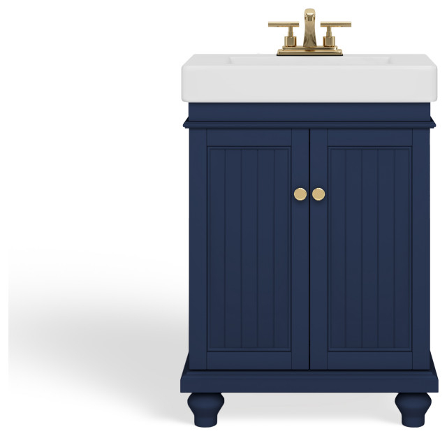 The Monroe Bathroom Vanity, 24" - Traditional - Bathroom Vanities And ... pertaining to Gray Elegance How the Monroe Vanity Enhances Your Bathroom Design