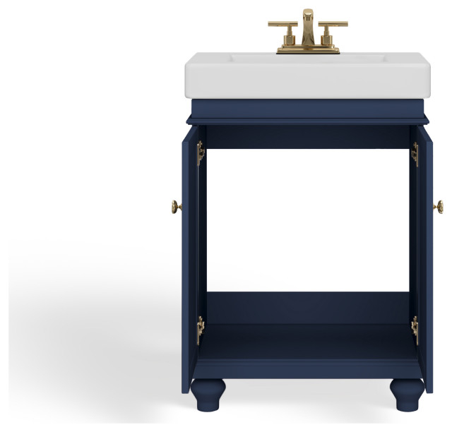 The Monroe Bathroom Vanity, 24" - Traditional - Bathroom Vanities And ... with regard to Gray Elegance How the Monroe Vanity Enhances Your Bathroom Design
