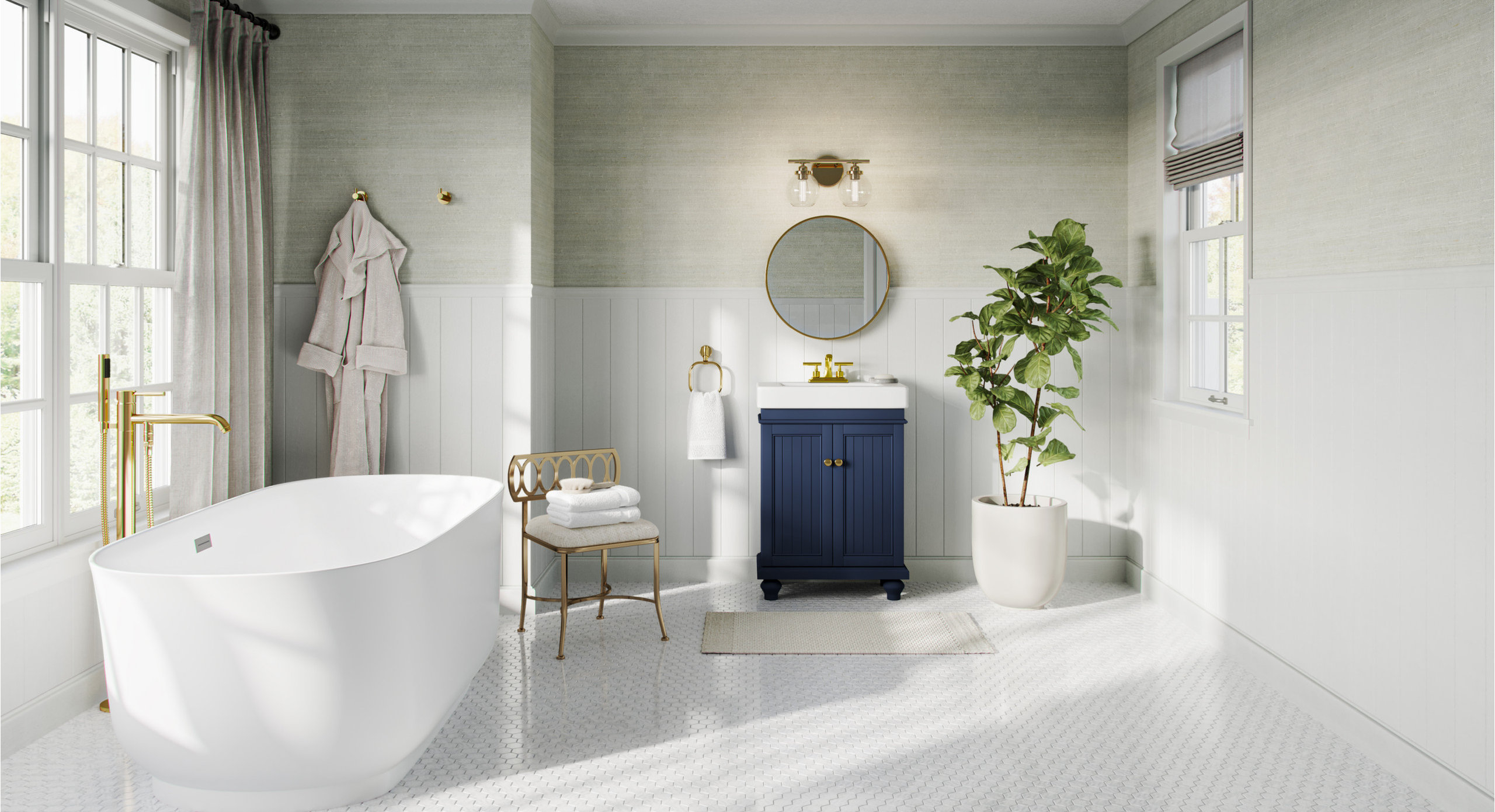 The Monroe Bathroom Vanity, 24" - Traditional - Bathroom Vanities And ... with The Monroe Bathroom Vanity, Single Sink, 24", Blue, Freestanding