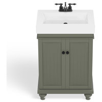 The Monroe Bathroom Vanity, 24" - Traditional - Bathroom Vanities And ... within The Monroe Bathroom Vanity, Single Sink, 24", Pewter Green, Freestanding