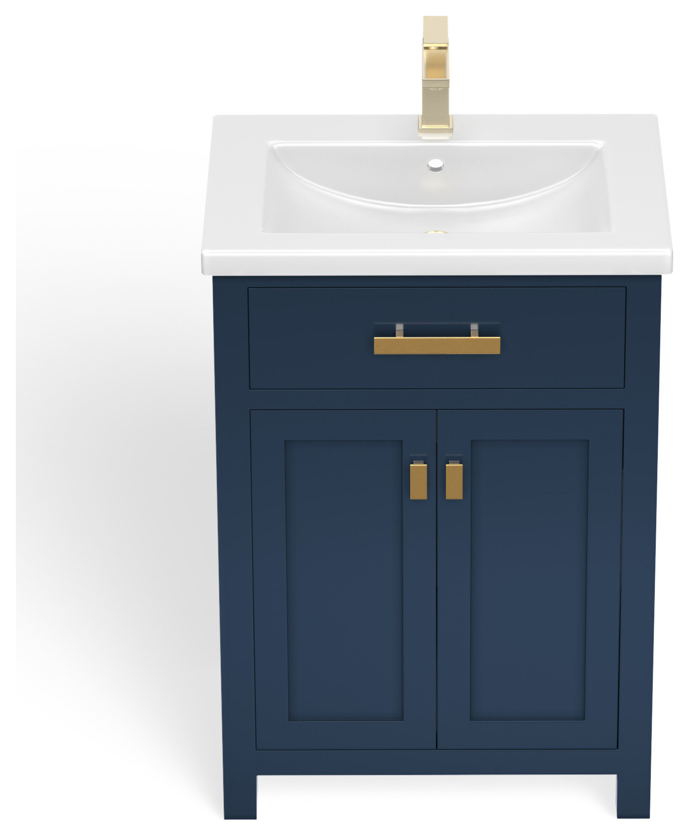 The Savoy Bathroom Vanity, 24" - Transitional - Bathroom Vanities And ... with regard to The Savoy Bathroom Vanity, Monarch Blue, 24", Single, Without Mirror, Freestanding