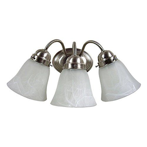Three Light Bathroom Fixture With White Glass Shades in Maximizing Style and Functionality with the Allie 3-Light Vanity Fixture