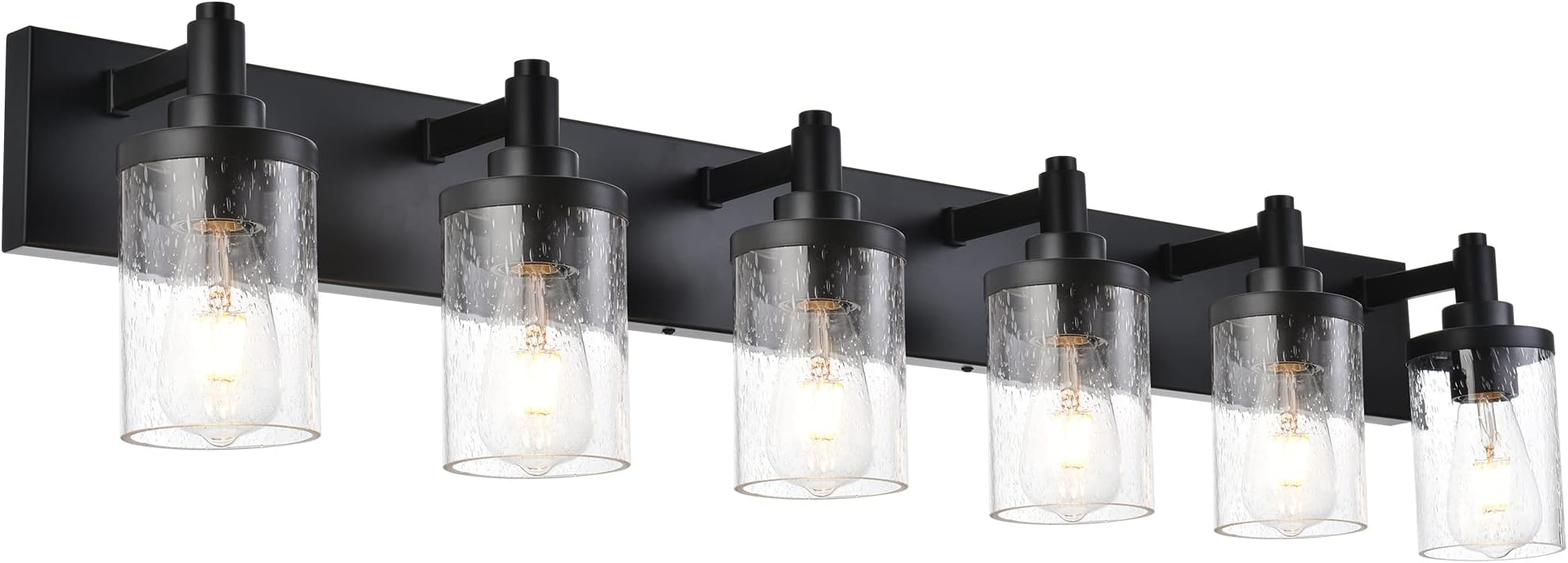 Tuluce Matte Black Vanity Lights For Bathroom 6 Lights Vanity Wall ... in Lighting Design Principles How the Alden Fixture Enhances Your Space