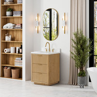 Vinnova Cadiz Bath Vanity, Composite Stone Top, 24" - Contemporary ... inside Vinnova Cadiz Bath Vanity, Composite Stone Top, Washed Ash Grey, 24", No Mirror