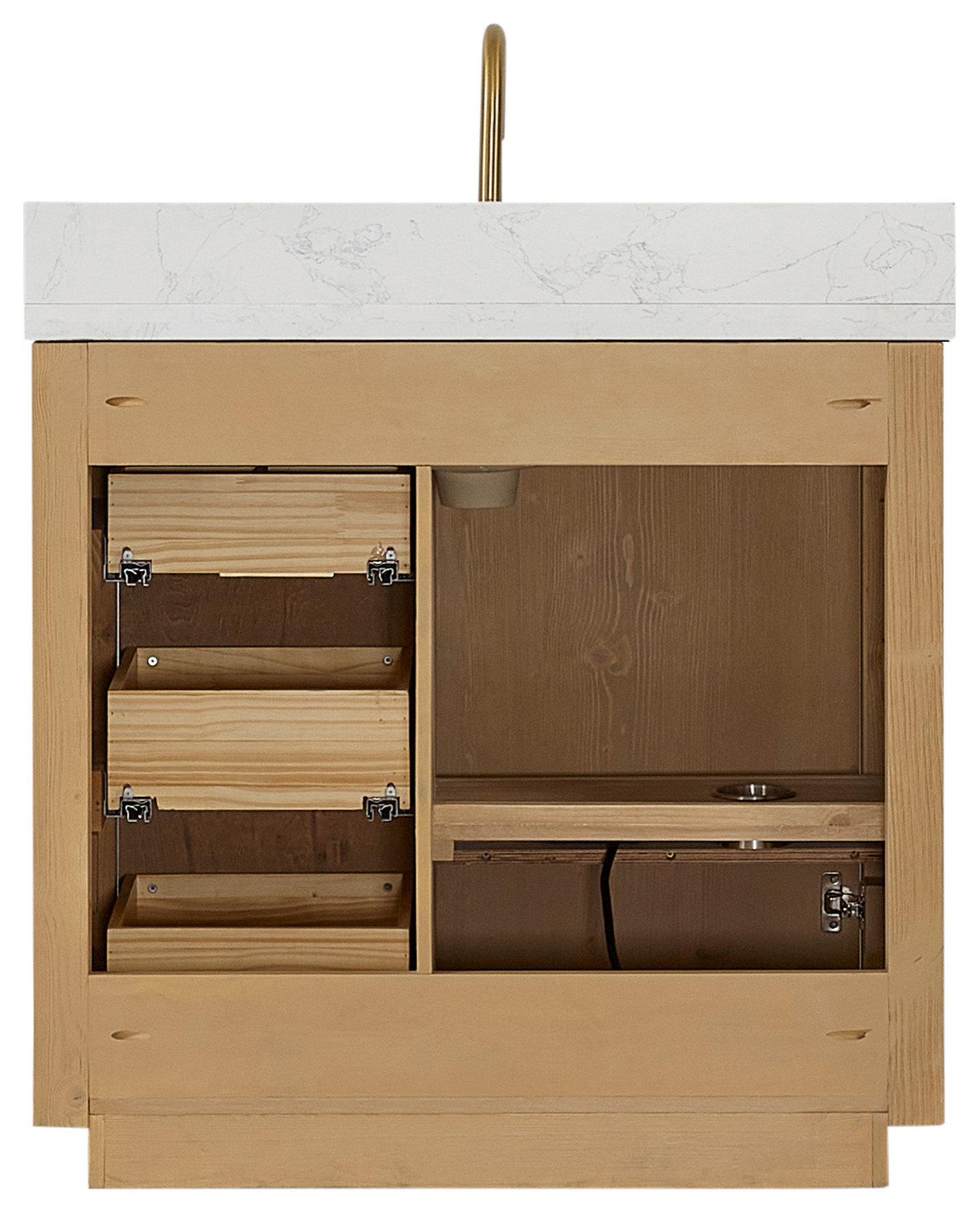 Vinnova Cadiz Bath Vanity, Composite Stone Top, 36" - Contemporary ... with regard to Beyond the Mirror Exploring Vanity Configurations for Your Bathroom