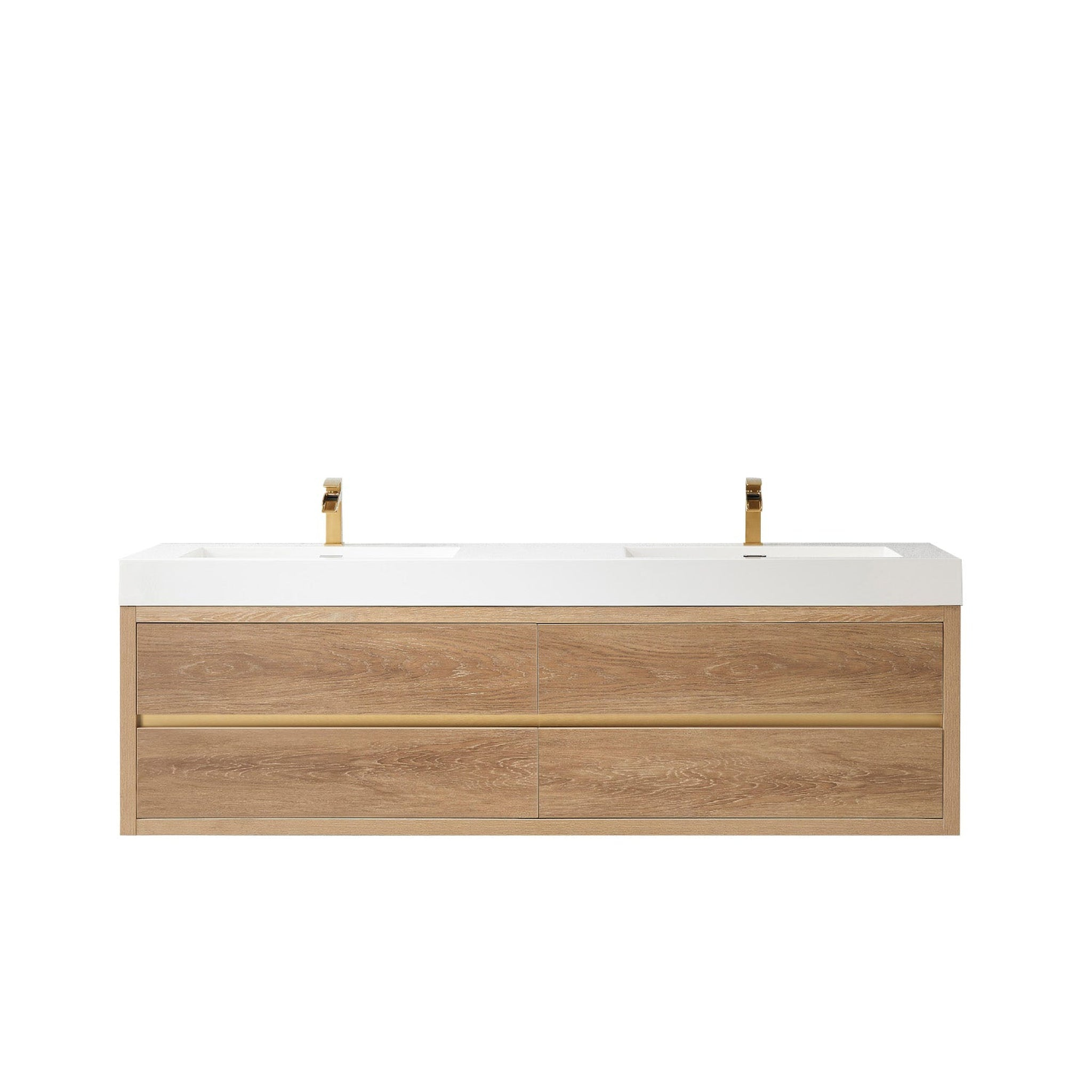 Vinnova Palencia 72" Double Sink Wall-Mount Bath Vanity In North ... intended for The 24-Inch Palencia Vanity: Ideal Size for Your Space?