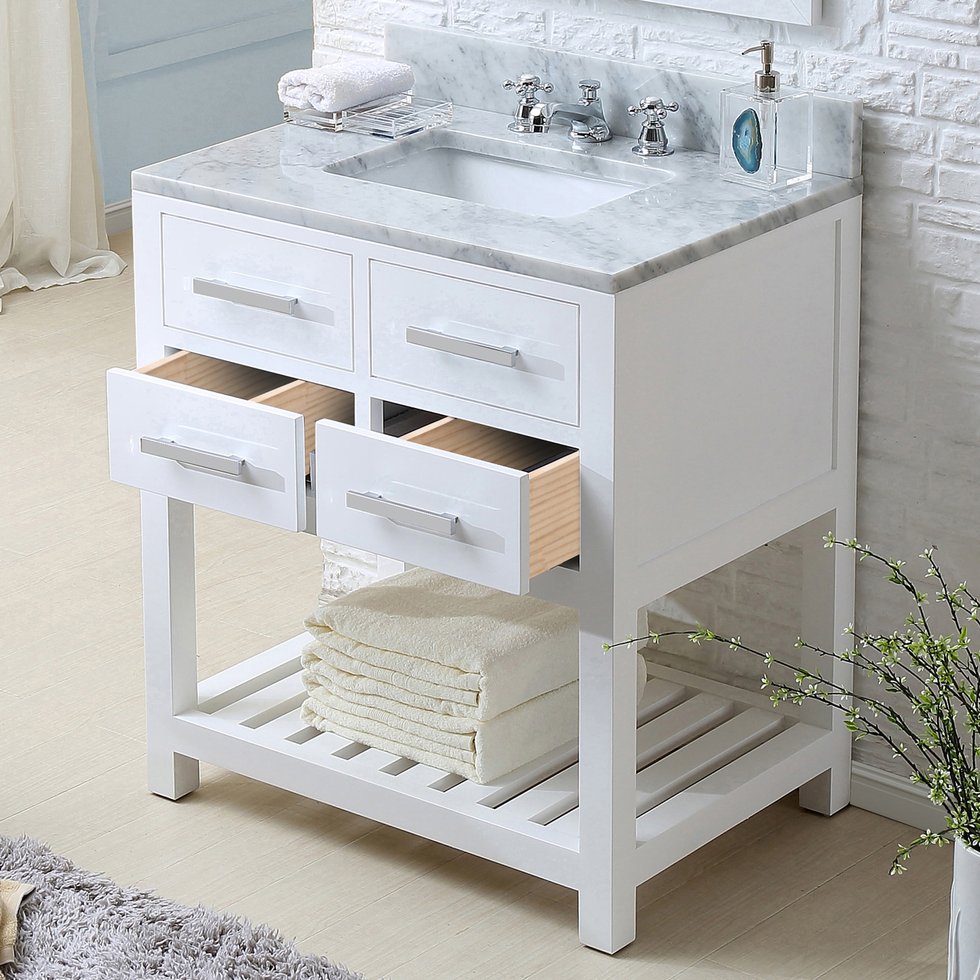 White Ceramic Bathroom Sink - Bathroom Guide By Jetstwit inside 24" Single Bathroom Vanity, White