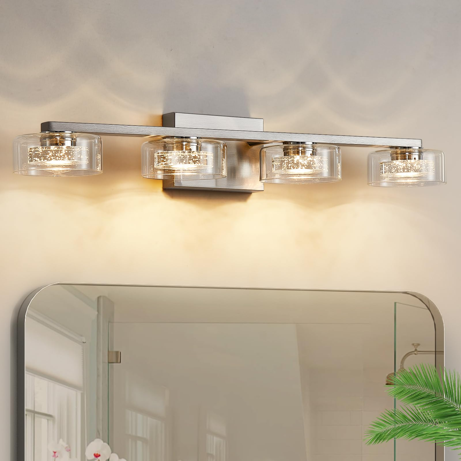 Zhizenl Bathroom Light Fixtures, Dimmable Led 4 Light Bathroom Vanity ... regarding Illuminating Your Space A Deep Dive into the Aiken 4-Light Vanity Light