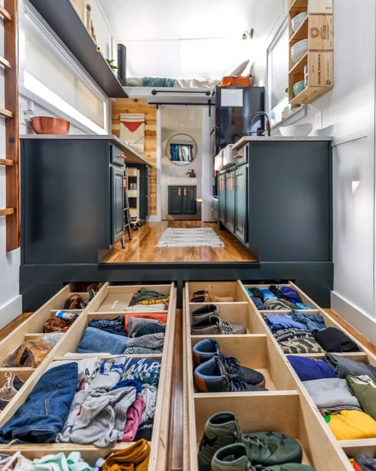 18 Tiny House Storage Ideas &Amp; Organization Hacks | Extra Space Storage ... inside Maximizing Your Space Clever Storage Solutions with the Urban Place Dresser