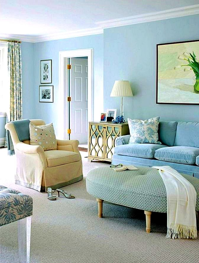 20+ Blue Living Room Color Schemes regarding