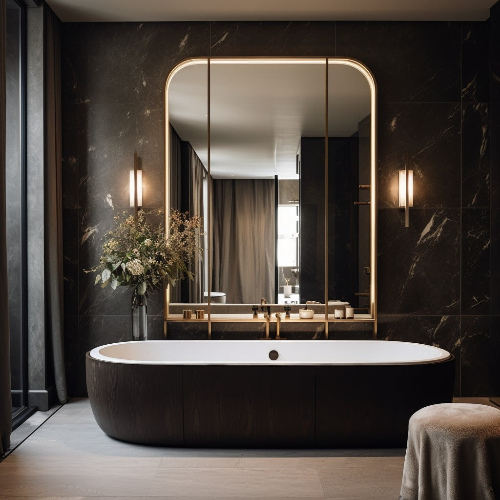 20 Moody Bathroom Ideas: Transform Your Space With Style &Amp; Ambience regarding Crafting Ambiance How an ACMEGorsedd Mirror Transforms Your Space