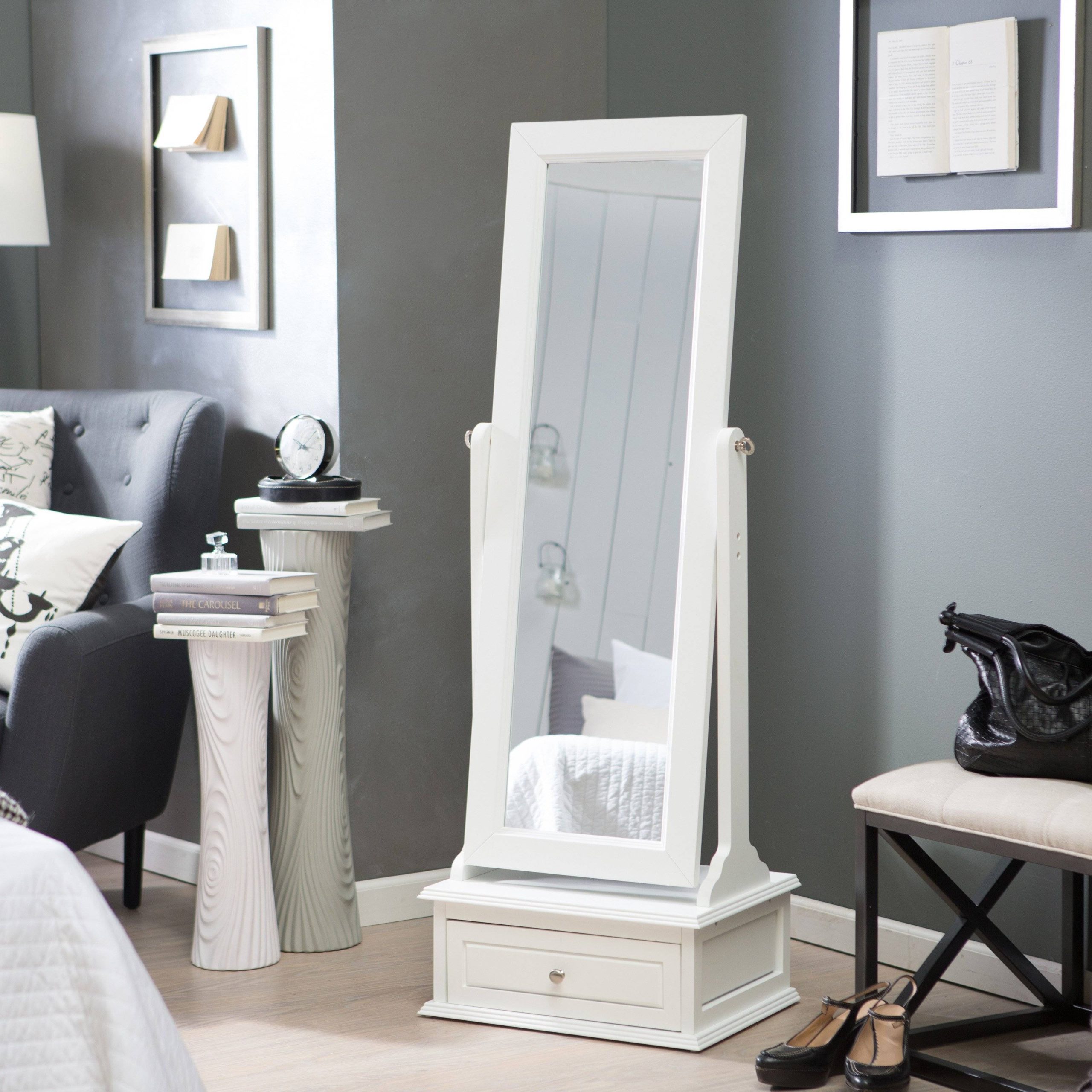 2025 Best Of Large White Floor Mirrors within