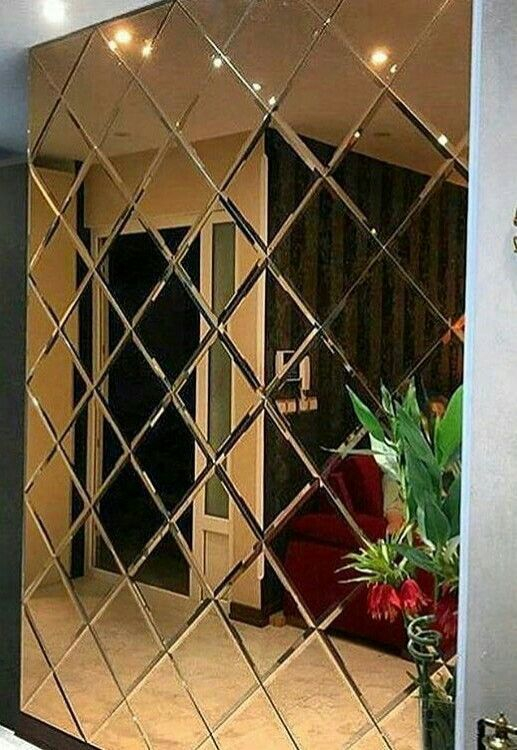 Aesthetic Home Interior | Mirror Design Wall, Door Glass Design, Glass ... in