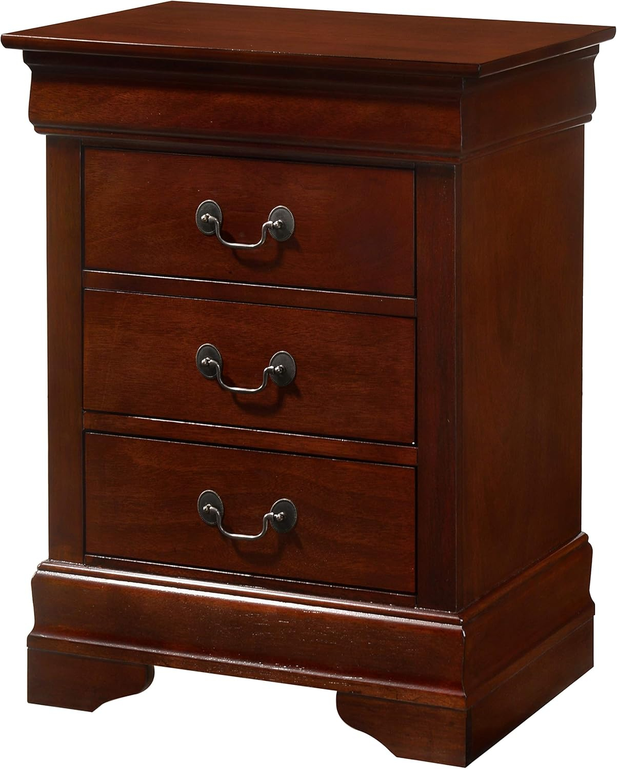 Amazon.com: Glory Furniture Louis Phillipe 3 Drawer Nightstand In ... within