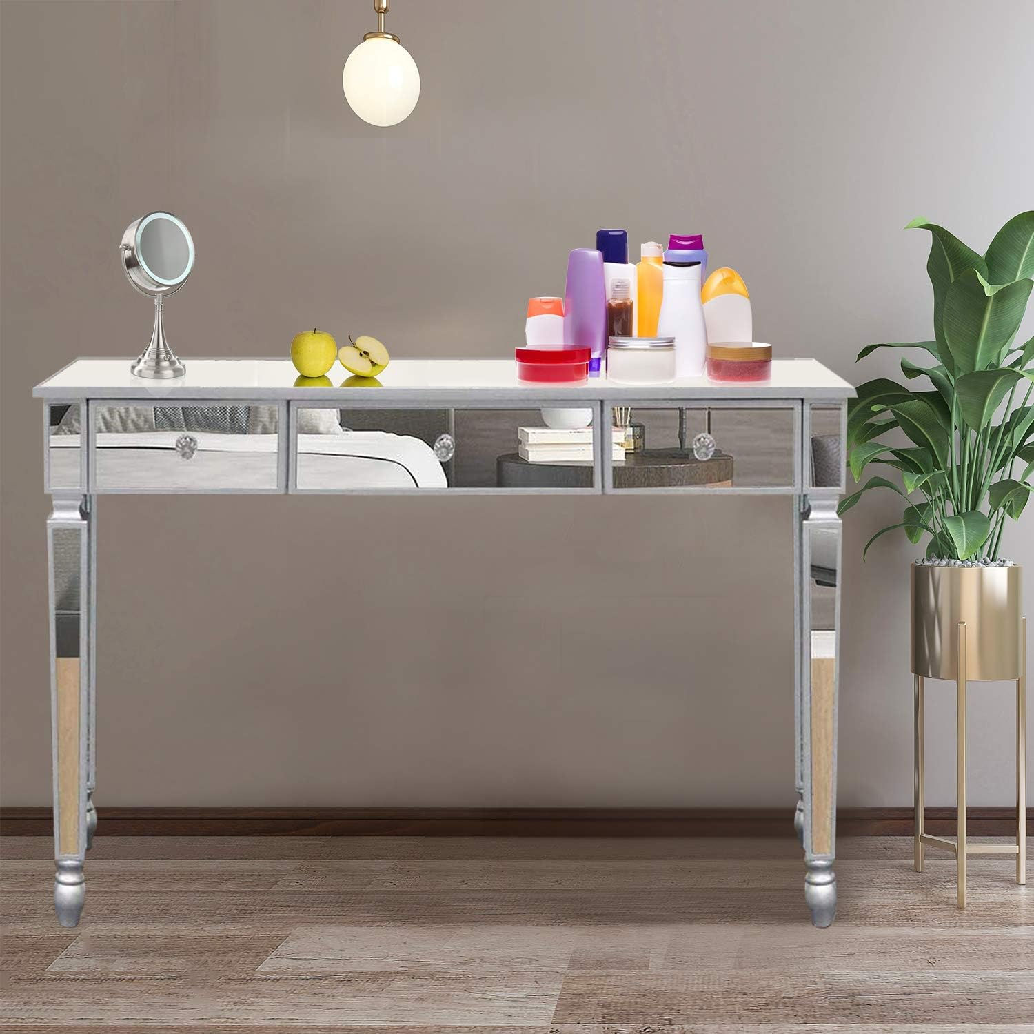 Amazon.com: Howard Elliott Collection Mirrored Console Shelf, Top And ... for
