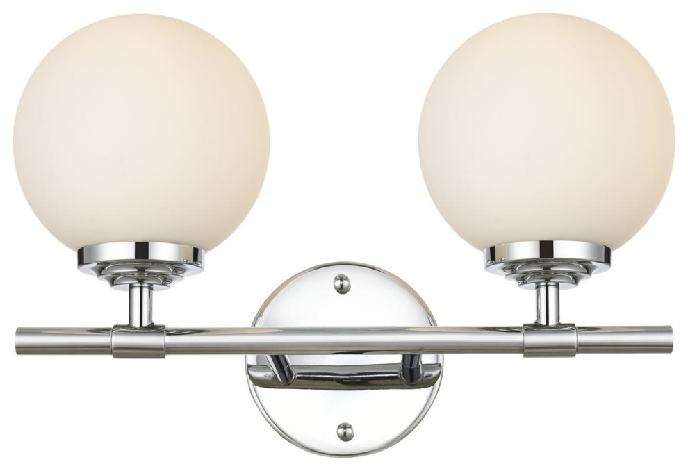 Ansley 2 Light Bathroom Vanity Light, Chrome - Contemporary - Bathroom ... pertaining to The Ansley 2 Light Vanity Light A Comprehensive Overview for Homeowners