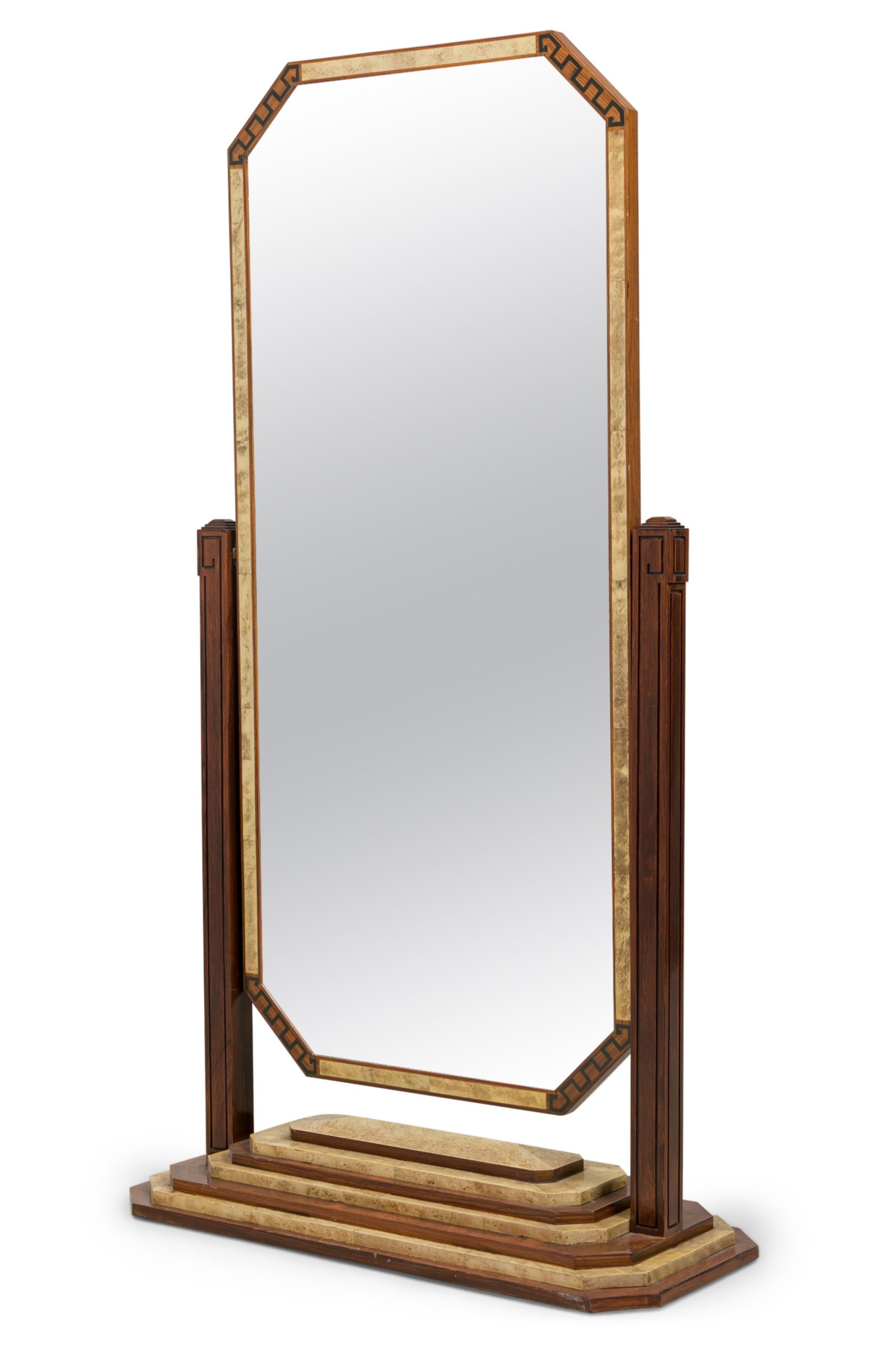 Art Deco French Shagreen And Rosewood Cheval Mirror pertaining to Cheval Table Mirrors and Room Aesthetics: How to Maximize Light and Space