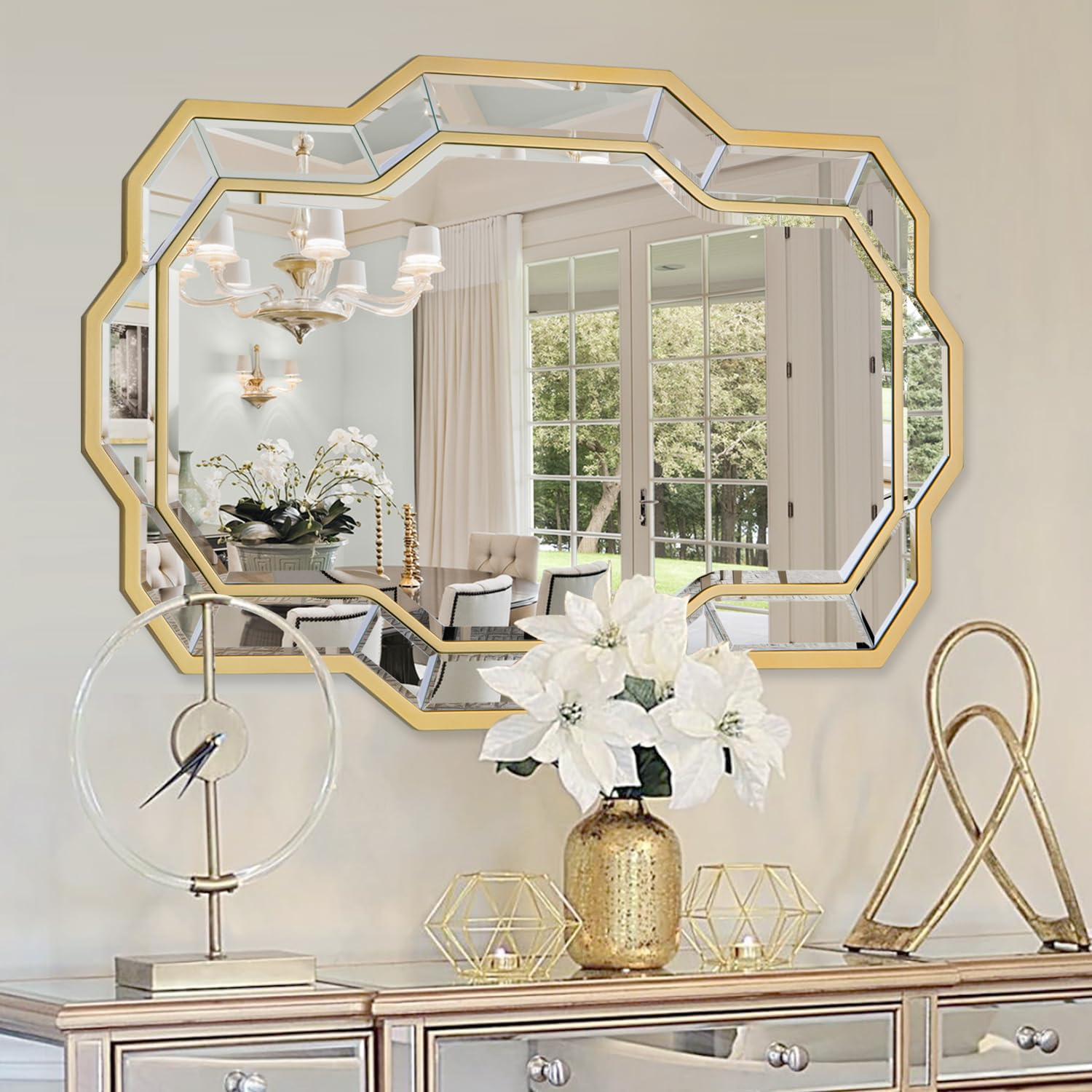 Auction Detail pertaining to How to Elevate Your Space with a Gold Mirror The Ultimate Guide