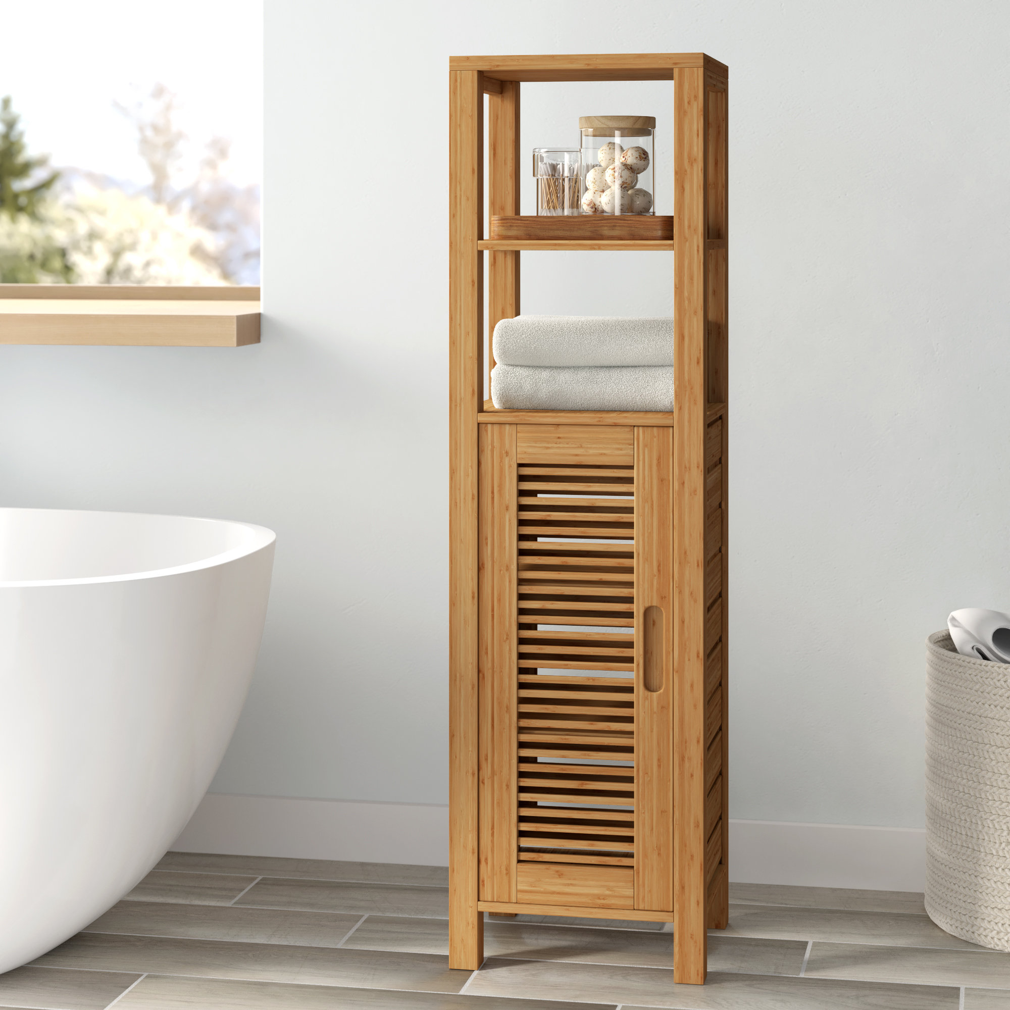 Bamboo Bathroom Floor Cabinet - Flooring Guide By Cinvex inside