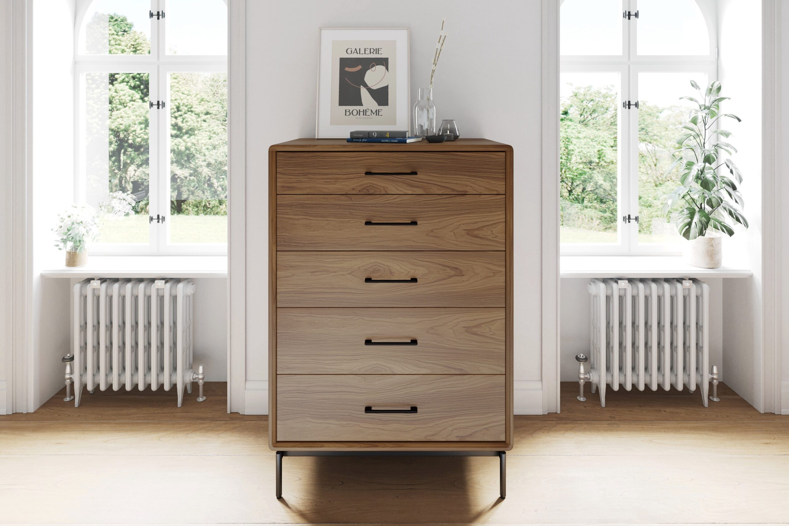Bdi Linq 9185 5-Drawer Chest | Dōma Home Furnishings with Beyond Storage The Hugo 5-Drawer Chest as a Design Element