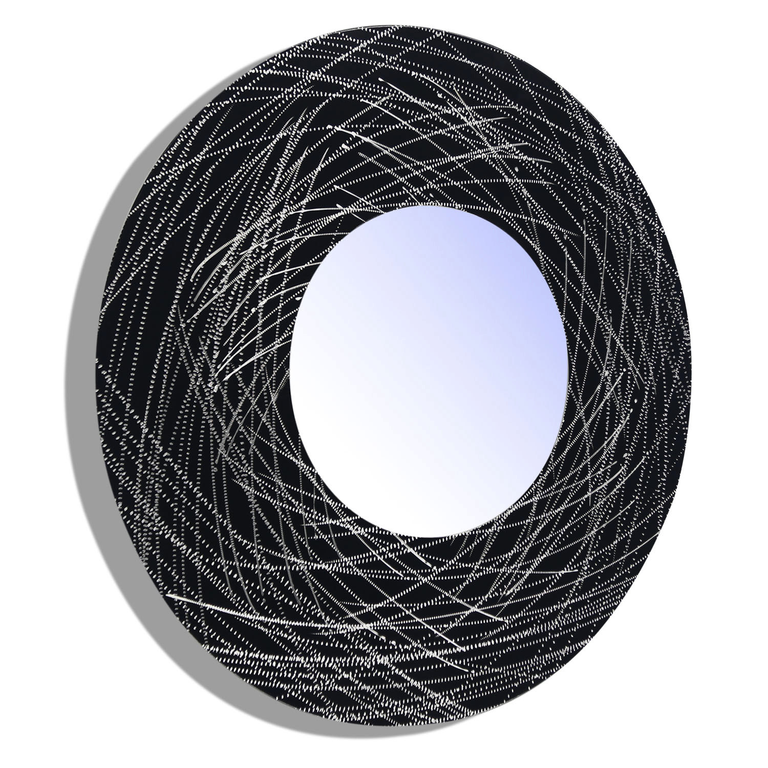 Black &Amp; Silver Abstract Metal Accent Mirror – Innovative Home Solutions with Connie Black Metal Accent Wall Mirror A Timeless Addition to Any Home Decor