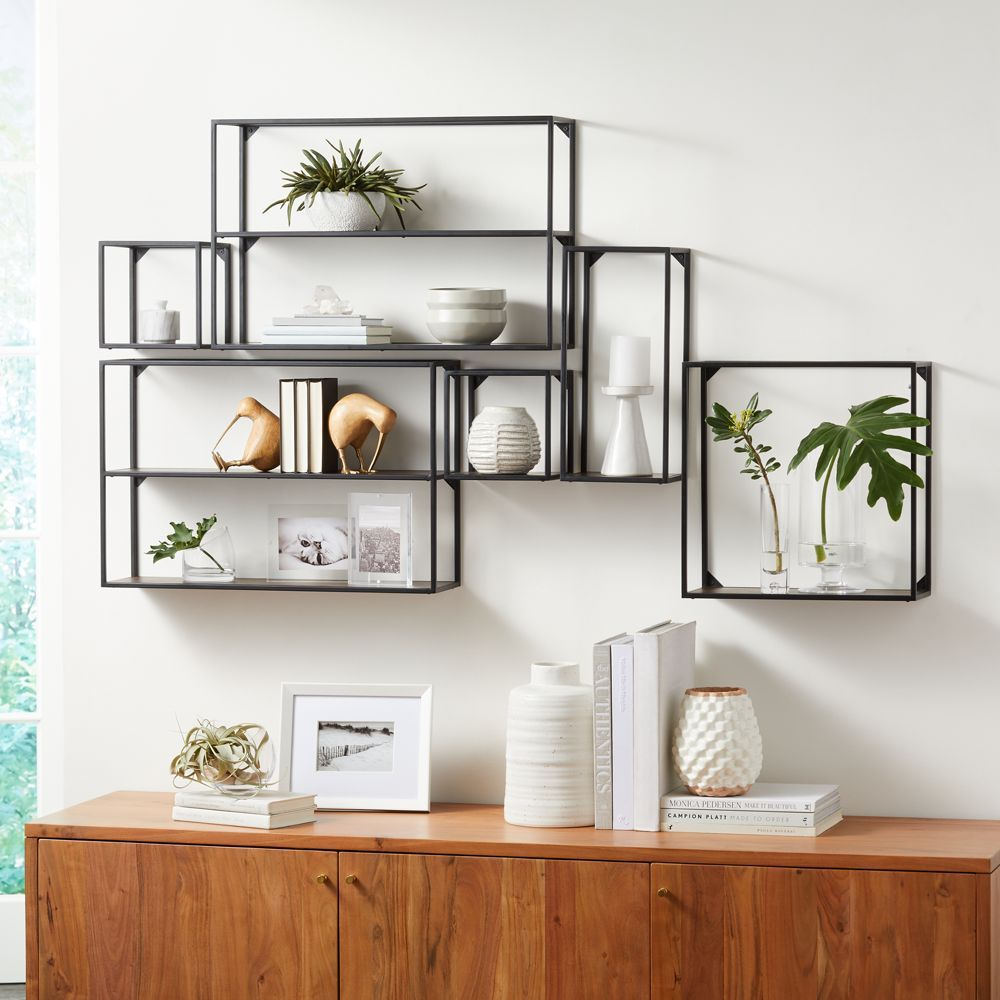 Booker Climbing Wall Display Shelf, Set Of 6 + Reviews | Crate And ... inside Elevating Home Decor The Aesthetic Appeal of the Booker Shelf