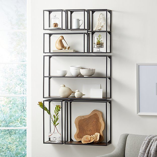 Booker Long Vertical Shelf, Set Of 7 | Crate And Barrel | Shelves ... for