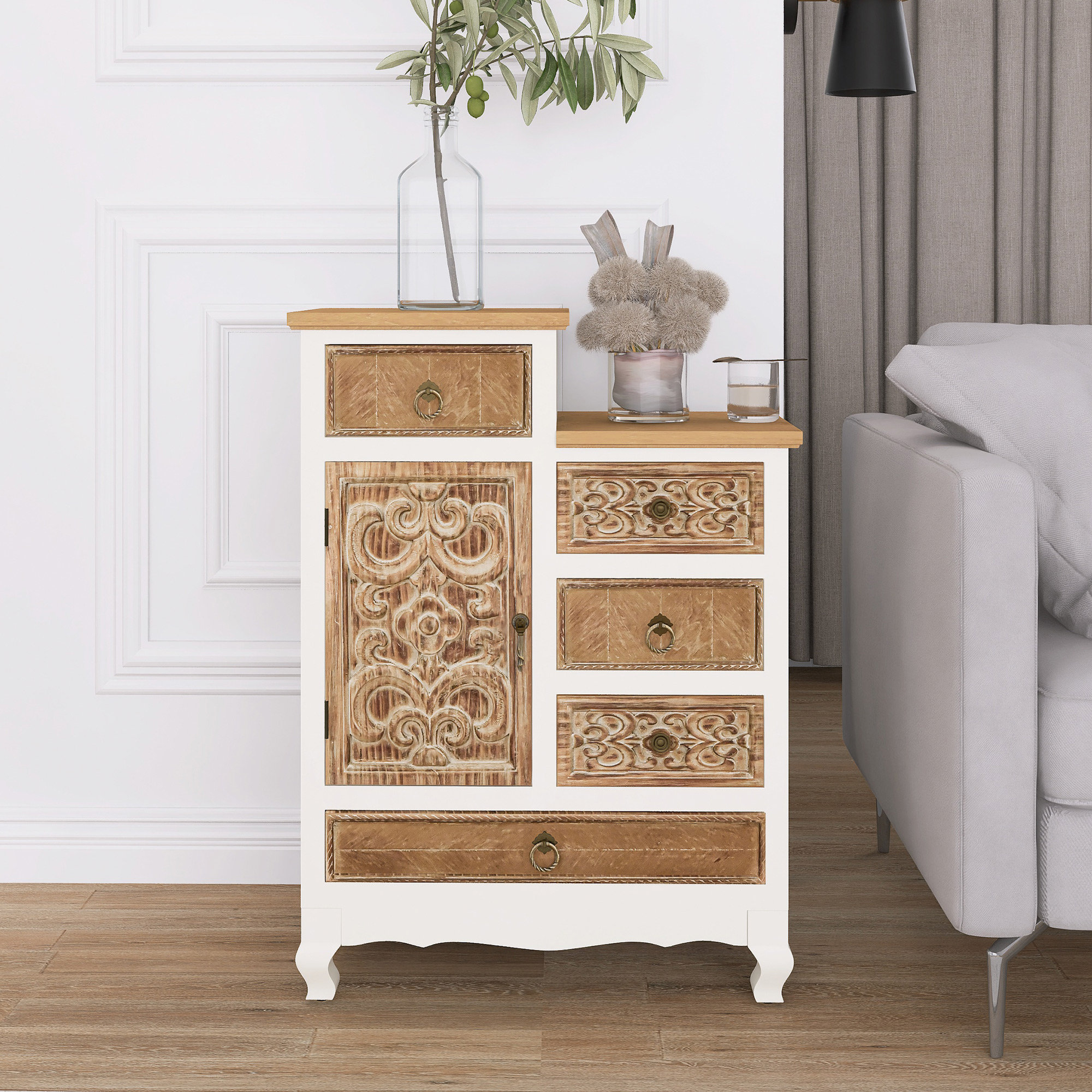 Bungalow Rose Alyta Farmhouse Accent Cabinet Small Cabinet Accent Chest ... with regard to Caring for Your Caramel Brown Bungalow Dresser Preserving Beauty and Longevity