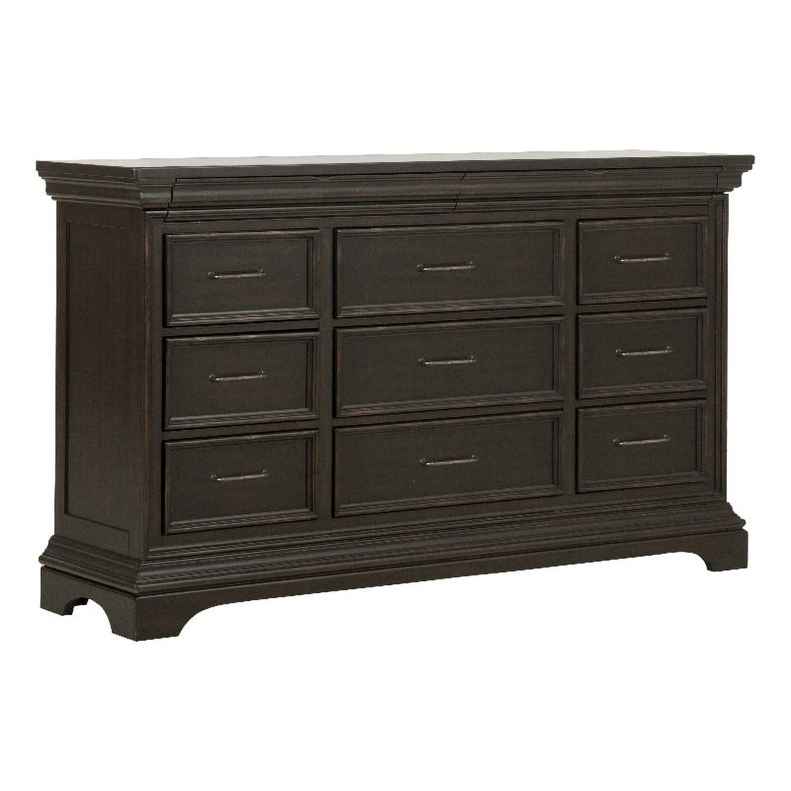 Caldwell 11 Drawer Wood Dresser In Deep Brown By Pulaski Furniture ... for